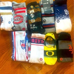 9 pairs, Various gently used Stance socks men’s medium size 6-8.5